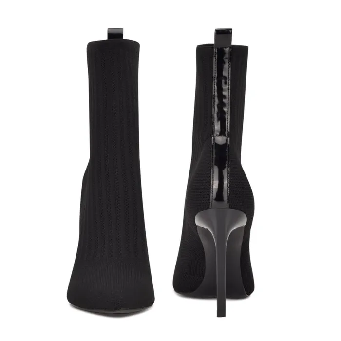 Nine West Boots and Booties Women Teoy Dress Booties Black Knit