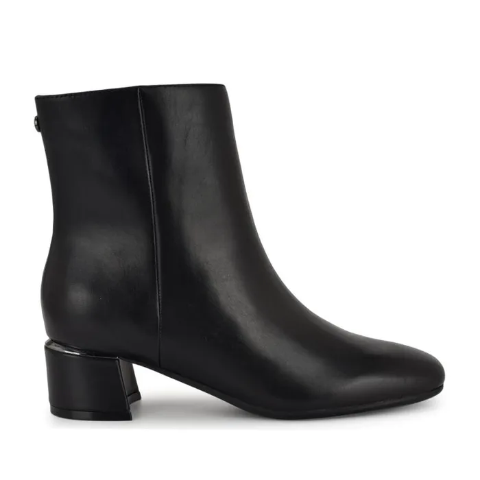 Nine West Boots and Booties Women Trunke 92159 Square Toe Booties Black Leather Nine West Boots and Booties Women Trunke 92159 Square Toe Booties Black Leather