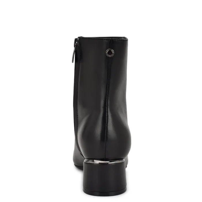 Nine West Boots and Booties Women Trunke 92159 Square Toe Booties Black Leather Nine West Boots and Booties Women Trunke 92159 Square Toe Booties Black Leather