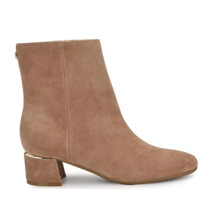 Nine West Boots and Booties Women Trunke 92159 Square Toe Booties Natural Suede Nine West Boots and Booties Women Trunke 92159 Square Toe Booties Natural Suede