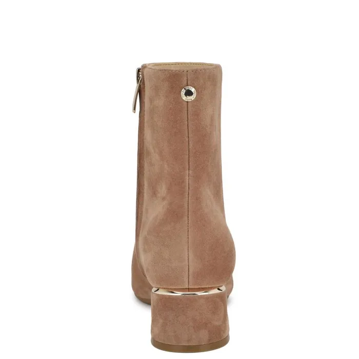 Nine West Boots and Booties Women Trunke 92159 Square Toe Booties Natural Suede Nine West Boots and Booties Women Trunke 92159 Square Toe Booties Natural Suede