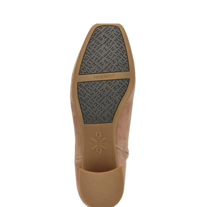 Nine West Boots and Booties Women Trunke 92159 Square Toe Booties Natural Suede Nine West Boots and Booties Women Trunke 92159 Square Toe Booties Natural Suede