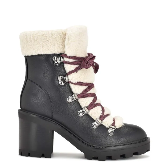 Nine West Boots and Booties Women Unise Lug Sole Booties Black