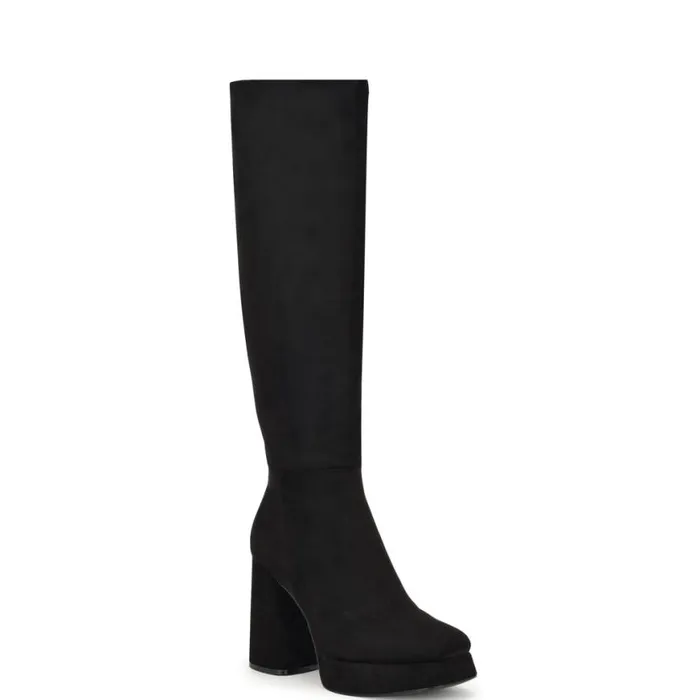Nine West Boots and Booties Women Vadda Platform Boots Black Suede Nine West Boots and Booties Women Vadda Platform Boots Black Suede