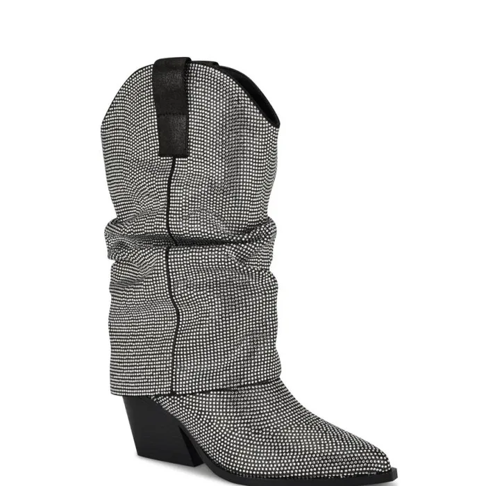 Nine West Boots and Booties Women Wilton Western Boots Pewter Nine West Boots and Booties Women Wilton Western Boots Pewter