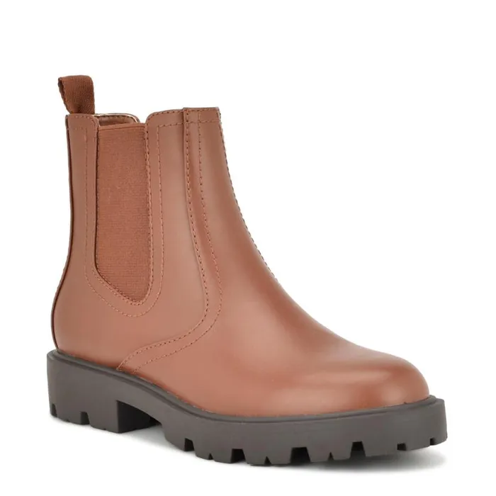 Nine West Boots and Booties Women Yullon Lug Sole Chelsea Booties Natural Nine West Boots and Booties Women Yullon Lug Sole Chelsea Booties Natural