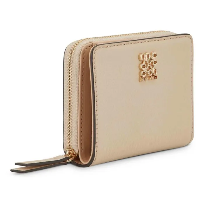Nine West Clutches and Wallets Women Grid 9 Small Zip Around Wallet Beige Nine West Clutches and Wallets Women Grid 9 Small Zip Around Wallet Beige
