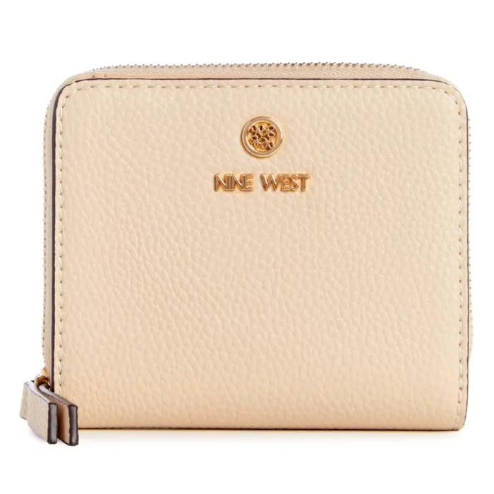 Nine West Clutches and Wallets Women Linnette Small Zip Around Wallet Beige