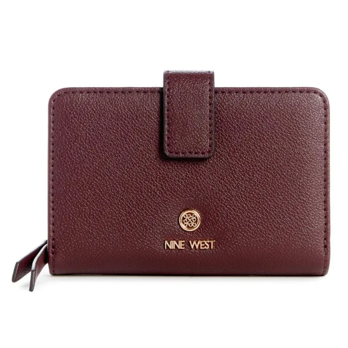 Nine West Clutches and Wallets Women Lockup 9S French Wallet Merlot