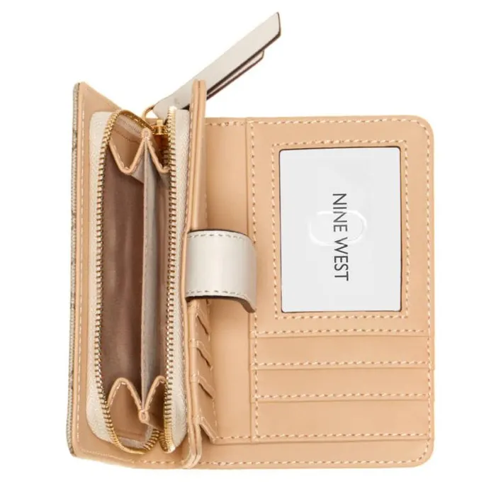 Nine West Clutches and Wallets Women Lockup 9S French Wallet Pumice Nine West Clutches and Wallets Women Lockup 9S French Wallet Pumice