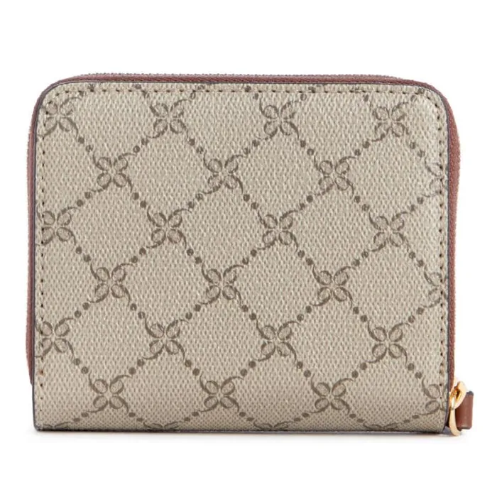 Nine West Clutches and Wallets Women Lockup 9S Small Zip Wallet Beige Logomahogany Nine West Clutches and Wallets Women Lockup 9S Small Zip Wallet Beige Logomahogany