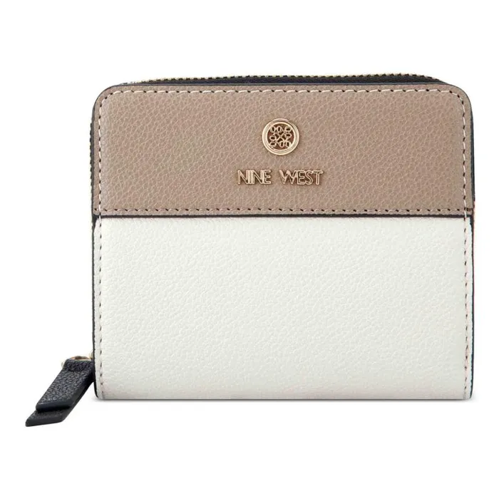 Nine West Clutches and Wallets Women Lockup 9S Small Zip Wallet Milkmulti