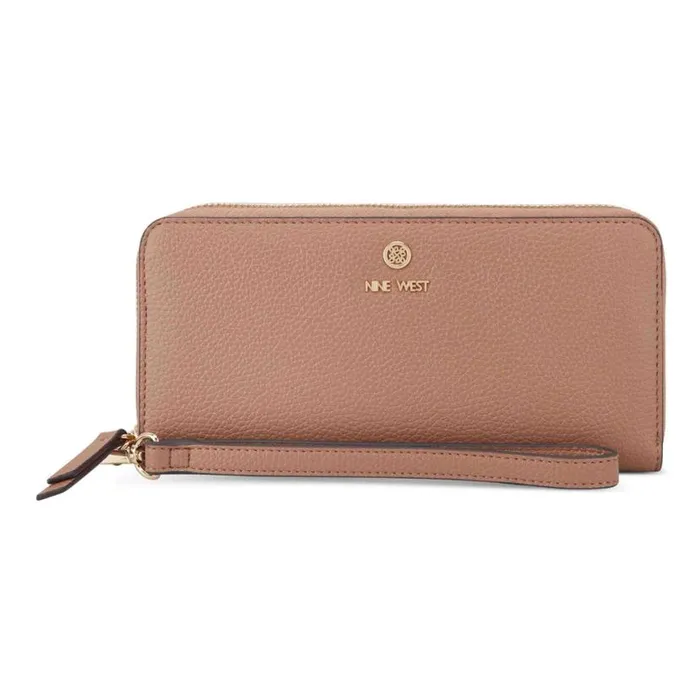 Nine West Clutches and Wallets Women Lockup 9S Zip Around With Wristlet Clay