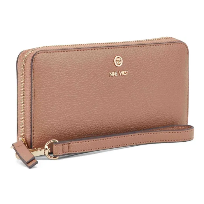 Nine West Clutches and Wallets Women Lockup 9S Zip Around With Wristlet Clay Nine West Clutches and Wallets Women Lockup 9S Zip Around With Wristlet Clay