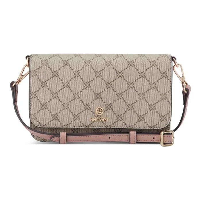Nine West Crossbody Women Lockup 9S Phone Wallet Crossbody Beigelogodusk
