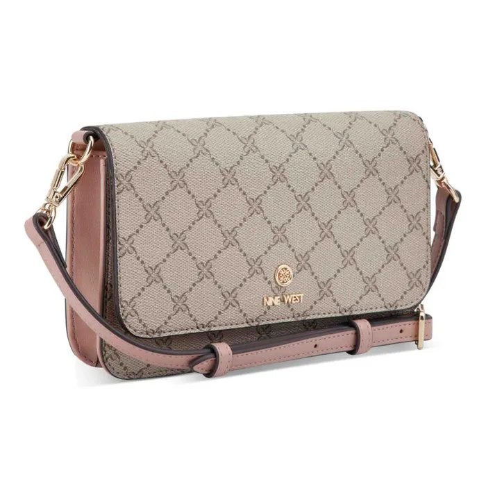 Nine West Crossbody Women Lockup 9S Phone Wallet Crossbody Beigelogodusk