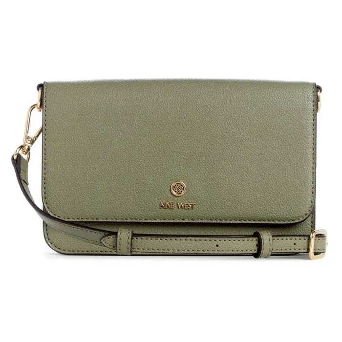 Nine West Crossbody Women Lockup 9S Phone Wallet Crossbody Faded Army