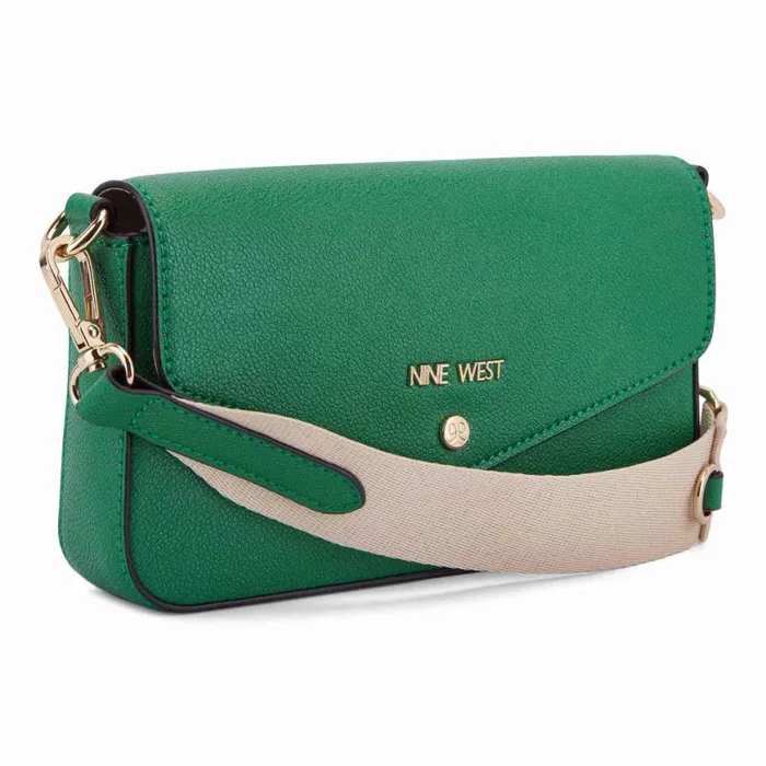 Nine West Crossbody Women Peaches Crossbody Flap With Card Case Green Nine West Crossbody Women Peaches Crossbody Flap With Card Case Green