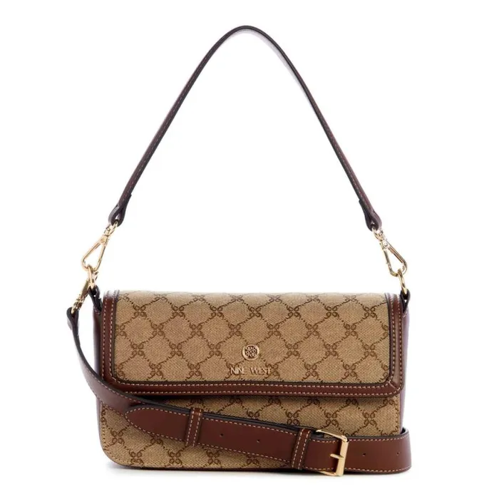 Nine West Crossbody Women Siera Shoulder Bag Crossbody Mocha Logomahogany