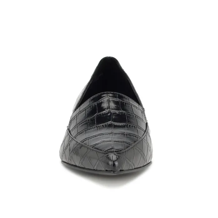Nine West Flats Women Abay Smoking Flats Black Croco