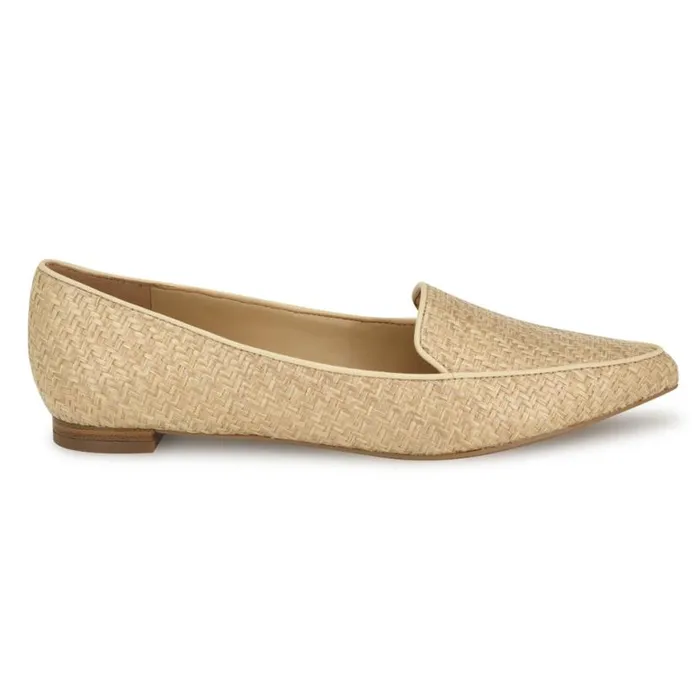 Nine West Flats Women Abay Smoking Flats Natural Raffia