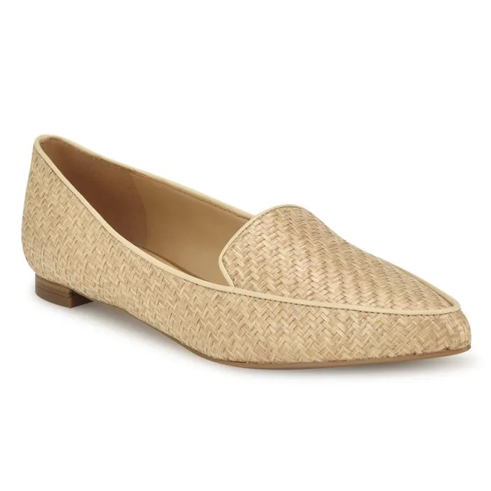 Nine West Flats Women Abay Smoking Flats Natural Raffia