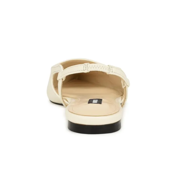 Nine West Flats Women Babee Pointy Cap Toe Flat Slingbacks Ivory Nine West Flats Women Babee Pointy Cap Toe Flat Slingbacks Ivory