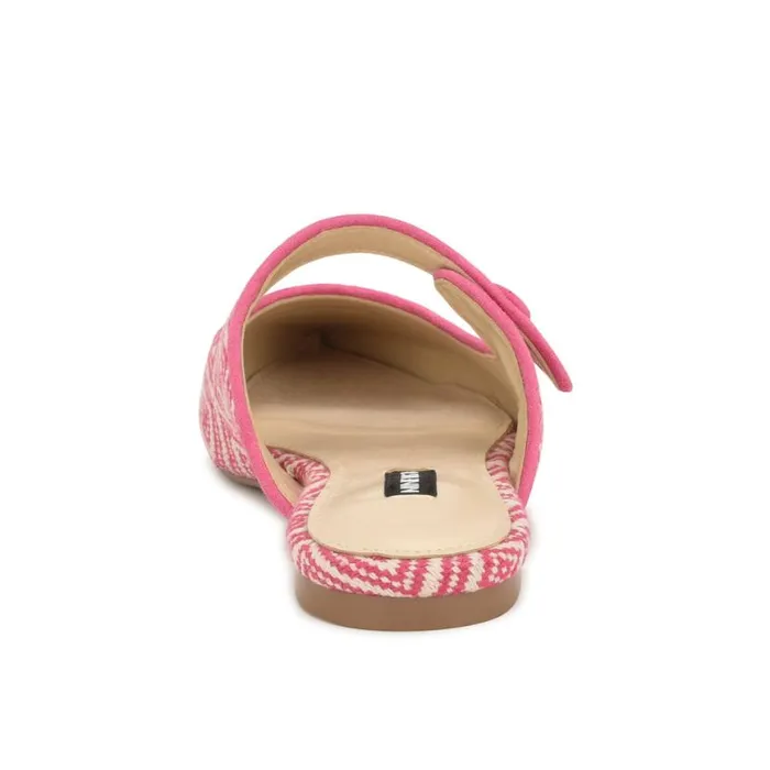 Nine West Flats Women Barbra Flat Mules Pink Raffia