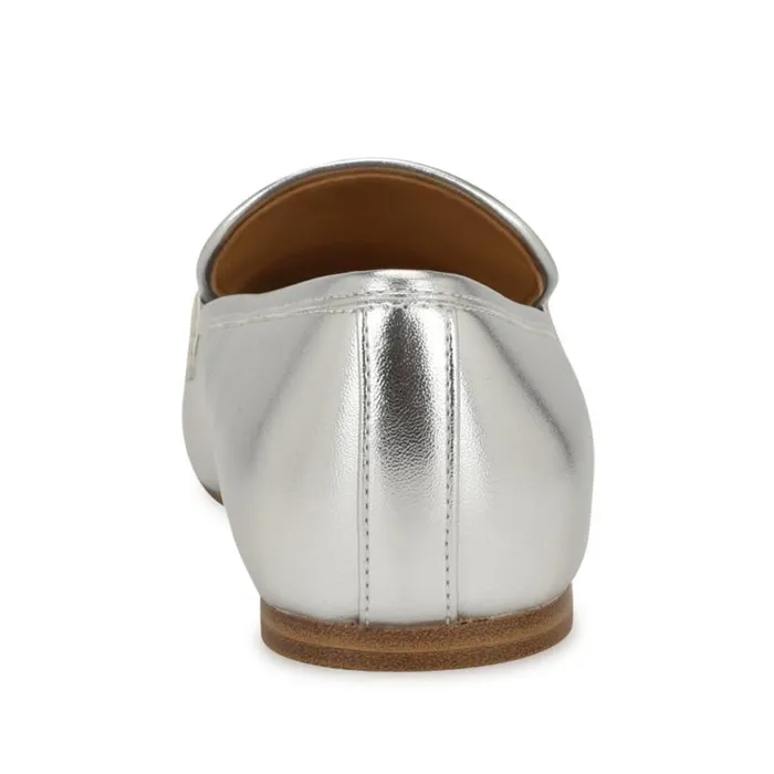 Nine West Flats Women Bennit Casual Loafers Silver Nine West Flats Women Bennit Casual Loafers Silver