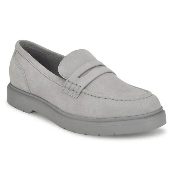 Nine West Flats Women Bonet Casual Loafers Light Blue Suede Nine West Flats Women Bonet Casual Loafers Light Blue Suede