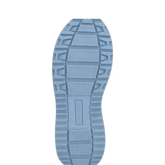Nine West Flats Women Calpha Laceup Sneakers Whitelight Blue