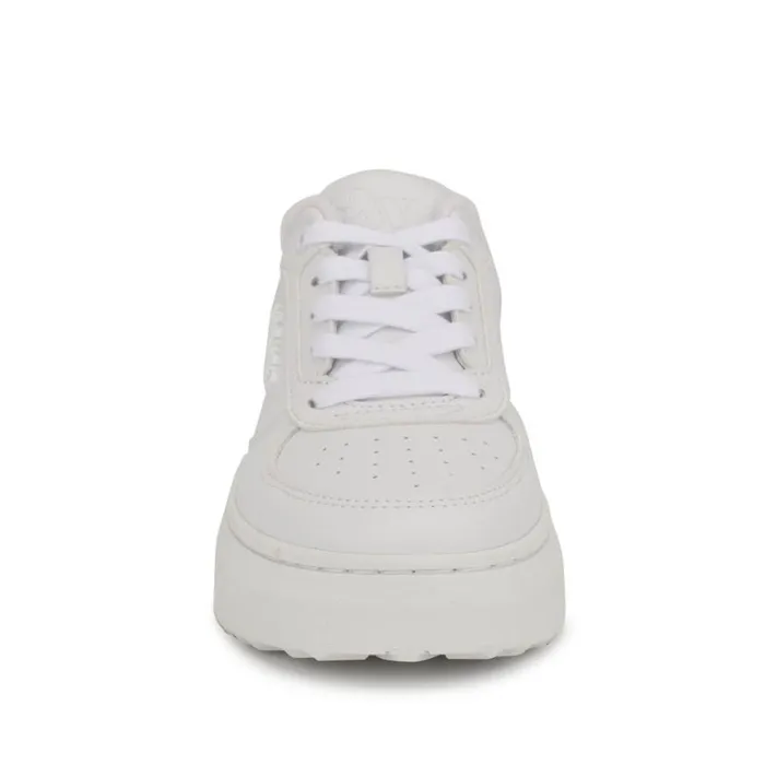 Nine West Flats Women Cuddly Laceup Sneakers White