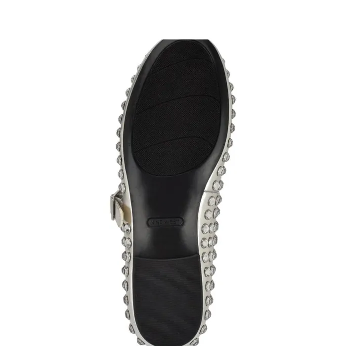 Nine West Flats Women Emmil Mary Jane Flats Silver
