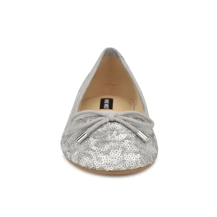 Nine West Flats Women Estieyp Ballet Flats Silver Sequin