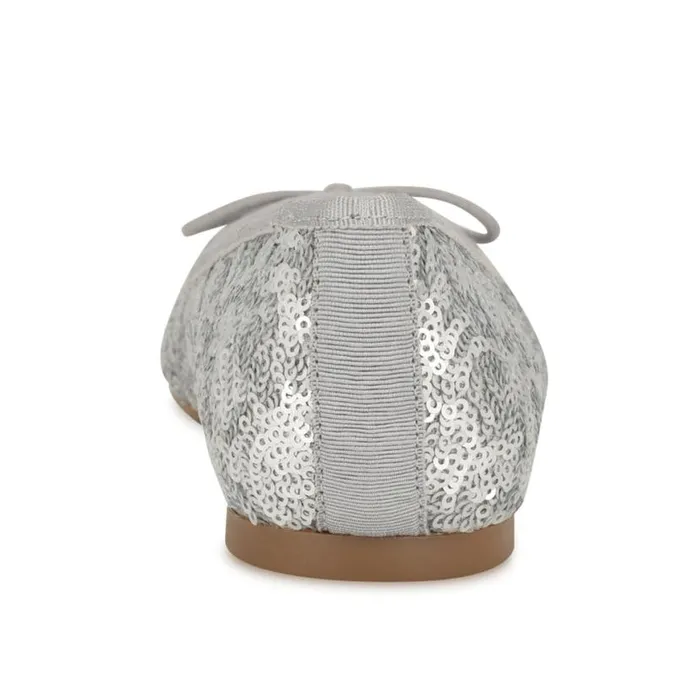 Nine West Flats Women Estieyp Ballet Flats Silver Sequin