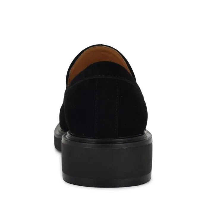 Nine West Flats Women Roker Casual Loafers Black Suede Nine West Flats Women Roker Casual Loafers Black Suede