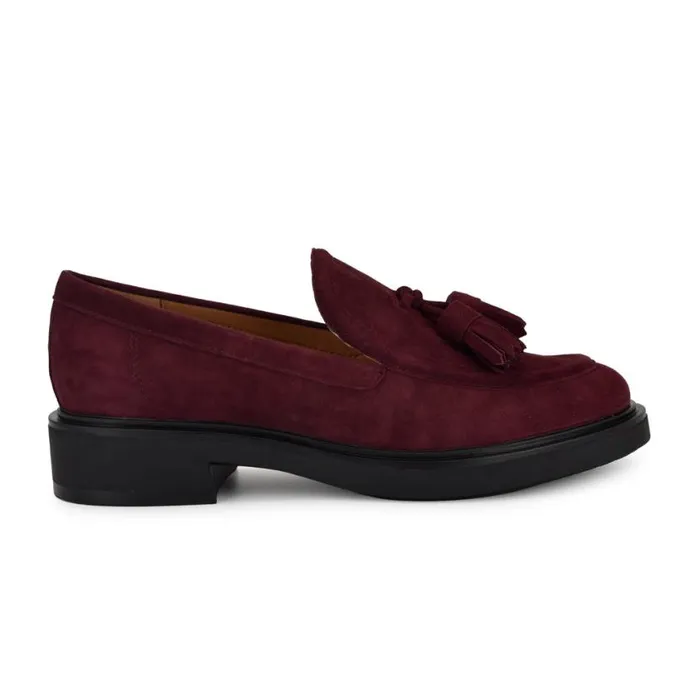 Nine West Flats Women Roker Casual Loafers Red Suede