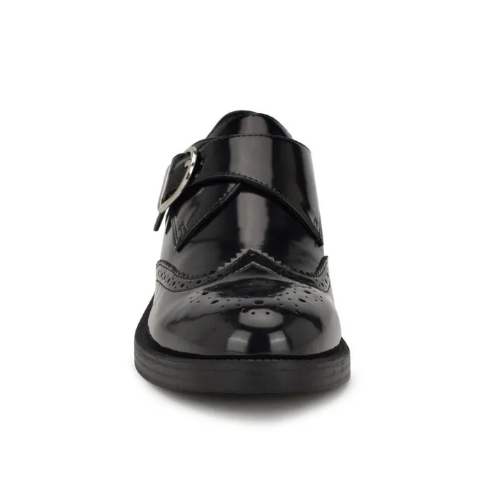 Nine West Flats Women Smythe Monk Strap Loafers Black Patent Nine West Flats Women Smythe Monk Strap Loafers Black Patent