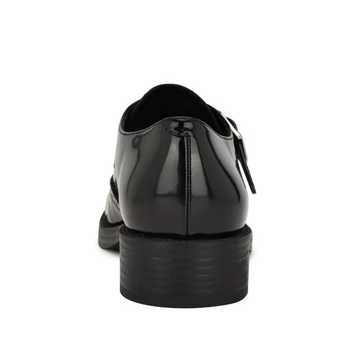 Nine West Flats Women Smythe Monk Strap Loafers Black Patent Nine West Flats Women Smythe Monk Strap Loafers Black Patent