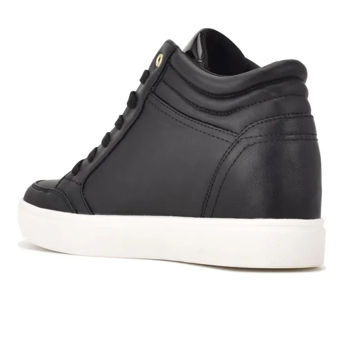 Nine West Flats Women Tons High Top Hidden Wedge Sneakers Black Nine West Flats Women Tons High Top Hidden Wedge Sneakers Black