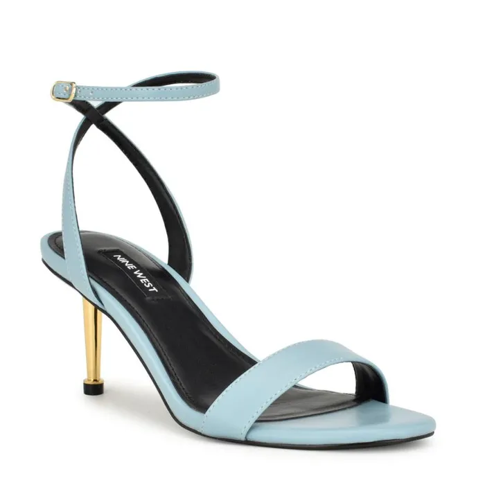 Nine West Heels Women Anny Ankle Strap Heeled Sandals Blue Nine West Heels Women Anny Ankle Strap Heeled Sandals Blue