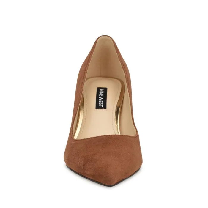 Nine West Heels Women Arlene Pointy Toe Pumps Dark Natural Suede Nine West Heels Women Arlene Pointy Toe Pumps Dark Natural Suede
