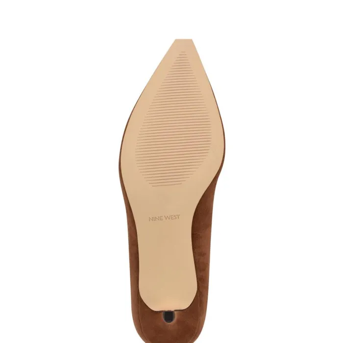 Nine West Heels Women Arlene Pointy Toe Pumps Dark Natural Suede Nine West Heels Women Arlene Pointy Toe Pumps Dark Natural Suede