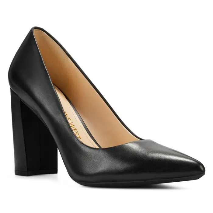 Nine West Heels Women Astoria 92159 Pumps Black Leather Nine West Heels Women Astoria 92159 Pumps Black Leather