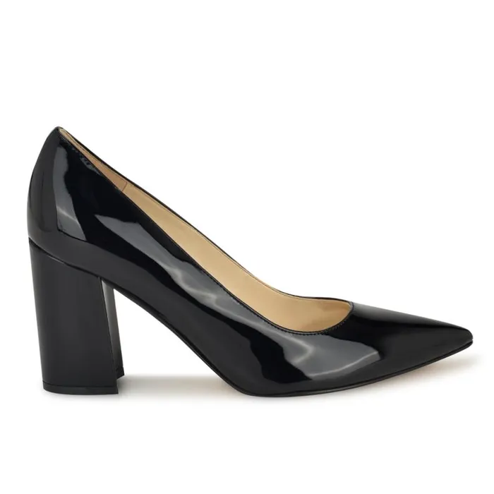 Nine West Heels Women Cara Dress Pumps Black Patent