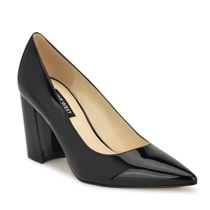 Nine West Heels Women Cara Dress Pumps Black Patent Nine West Heels Women Cara Dress Pumps Black Patent