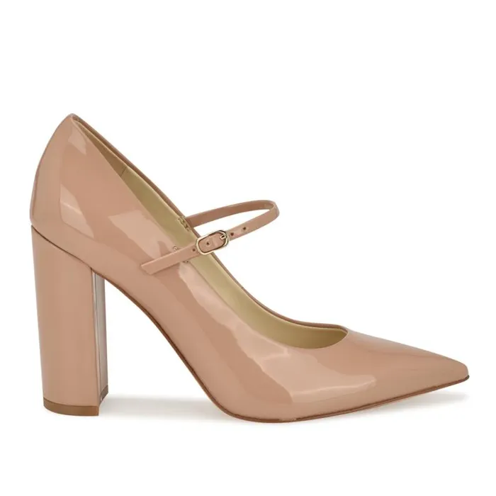 Nine West Heels Women Carlien Mary Jane Pumps Natural Patent