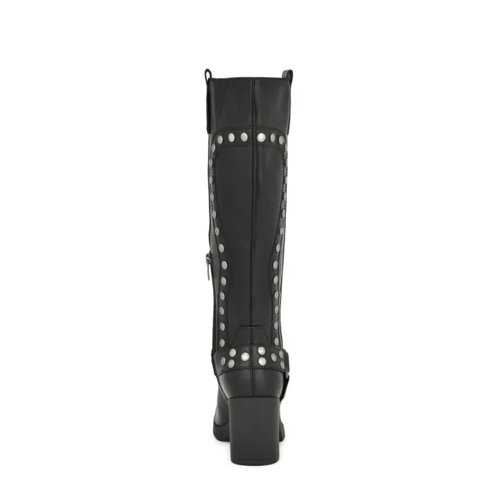 Nine West Heels Women Cert Heeled Moto Boots Black Nine West Heels Women Cert Heeled Moto Boots Black