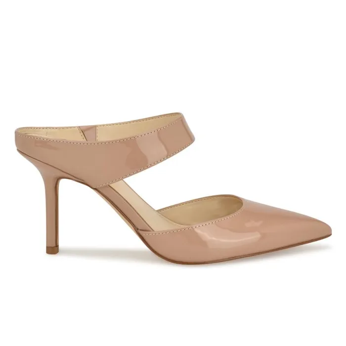 Nine West Heels Women Darian SlipOn Dress Pumps Natural Patent