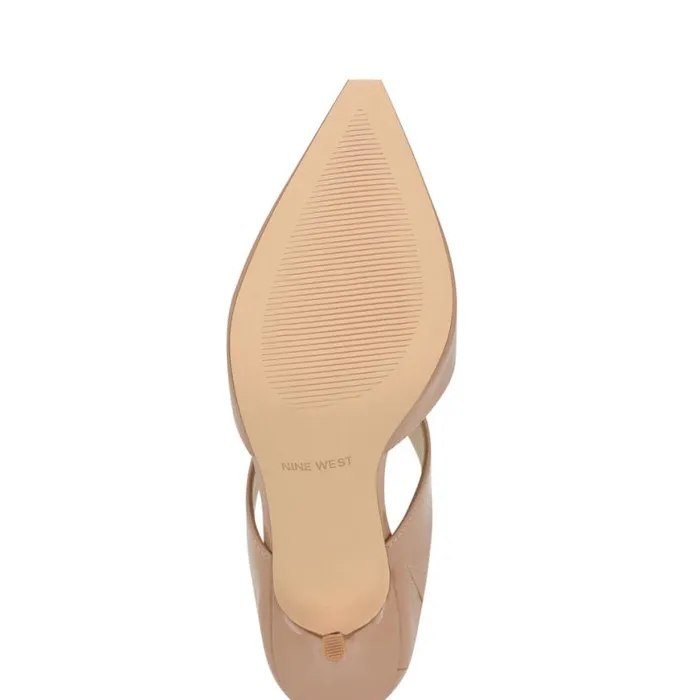 Nine West Heels Women Darian SlipOn Dress Pumps Natural Patent Nine West Heels Women Darian SlipOn Dress Pumps Natural Patent